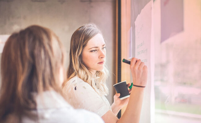 Writing on a whiteboard