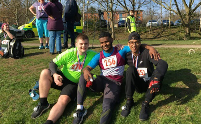 Group of runners at an event