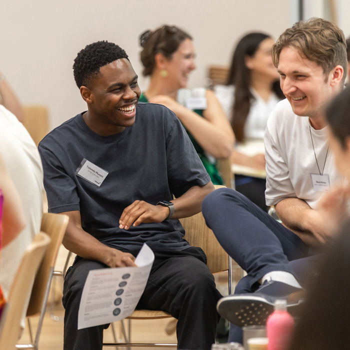 Young man laughing